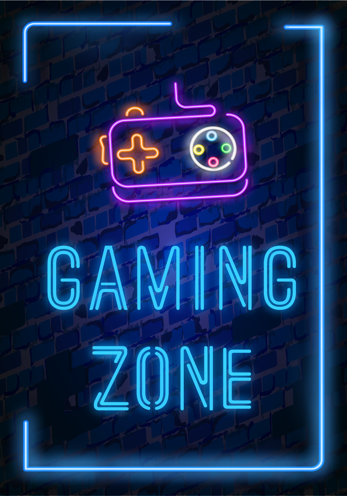 Video game poster gaming area - TenStickers