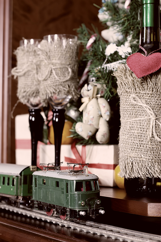 Christmas poster toy train decoration art - TenStickers