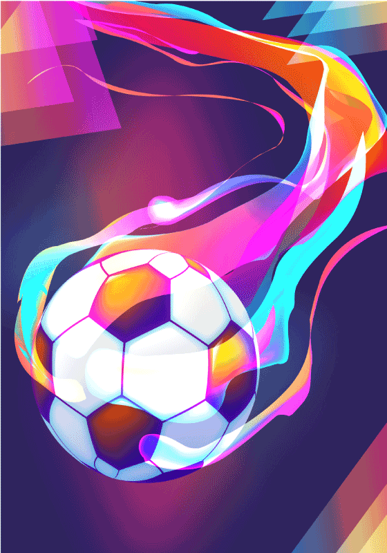 Football poster soccer art print - TenStickers