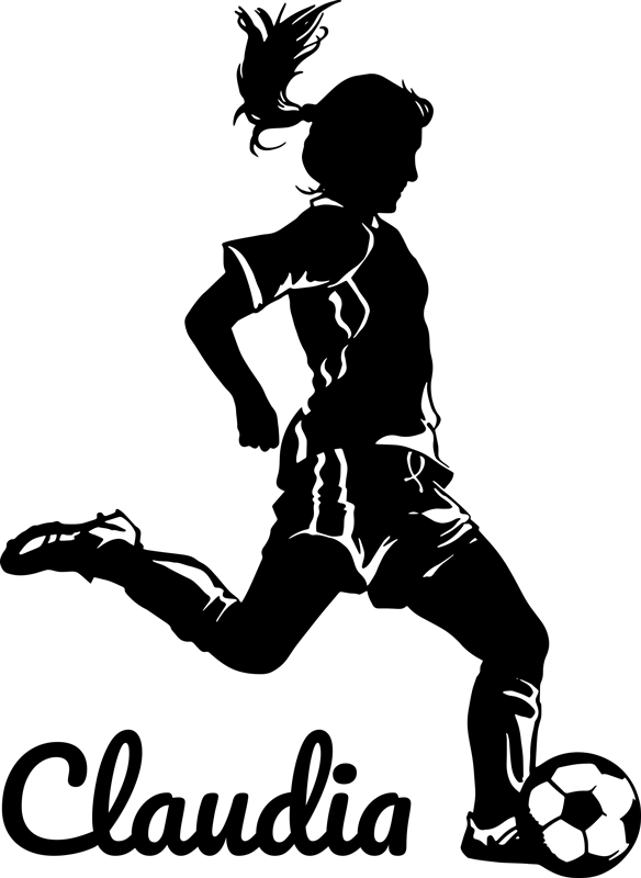 Football poster of player with name - TenStickers
