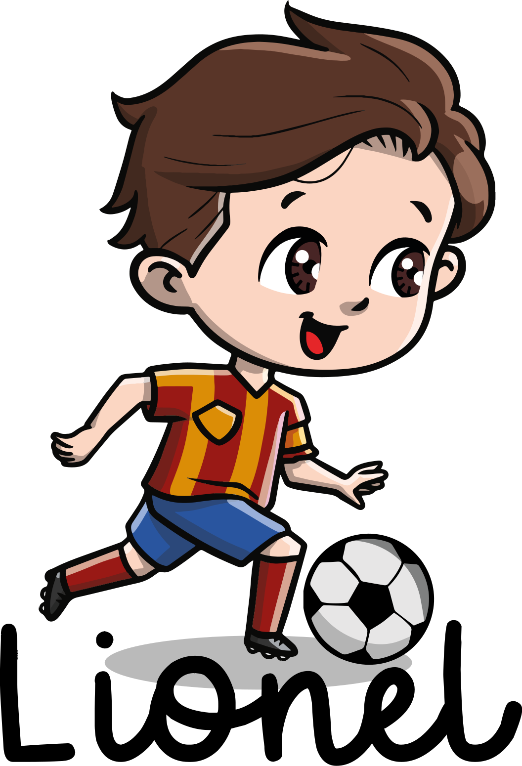 Kid football player personalized poster - TenStickers
