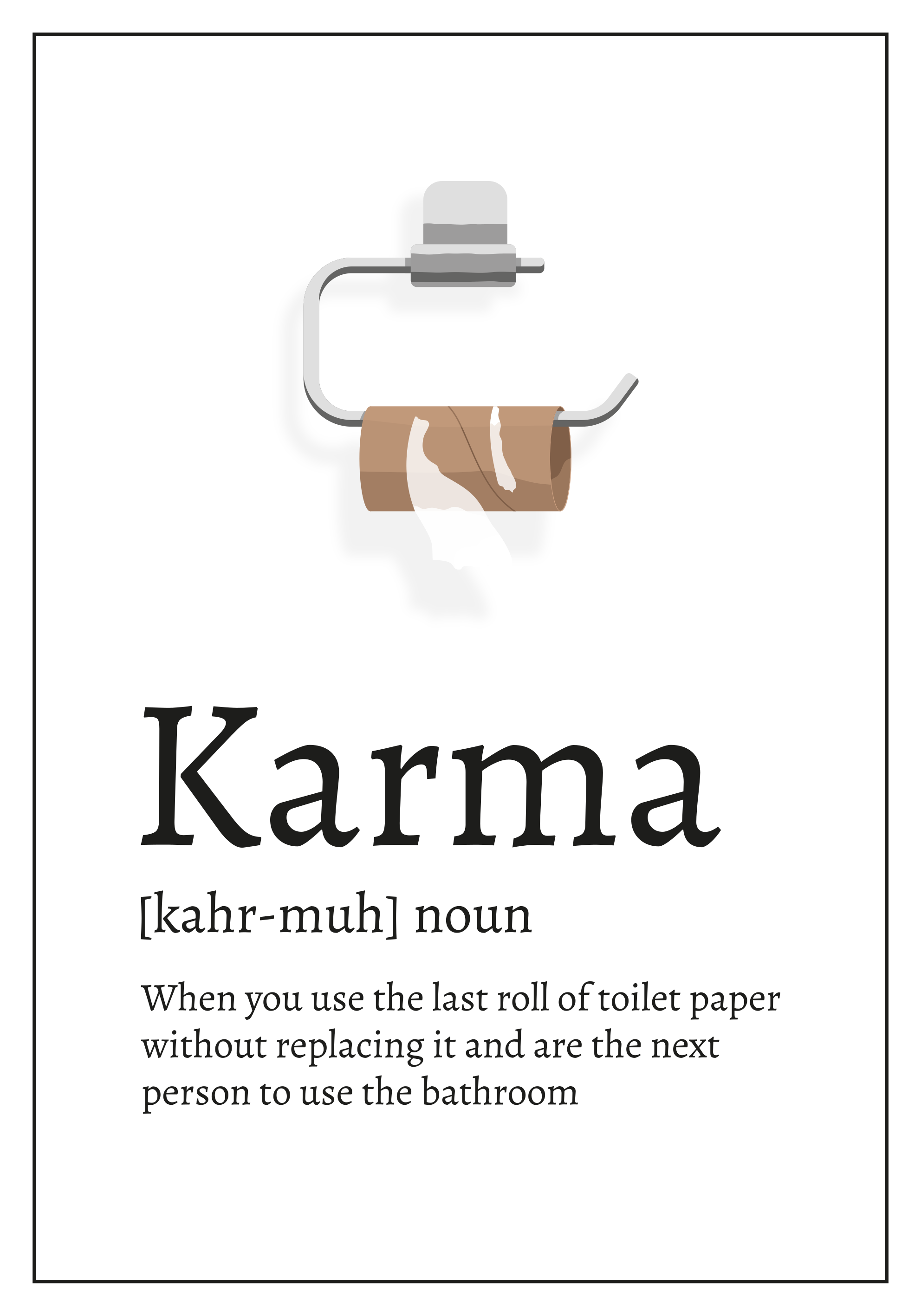 Karma definition bathroom poster - TenStickers