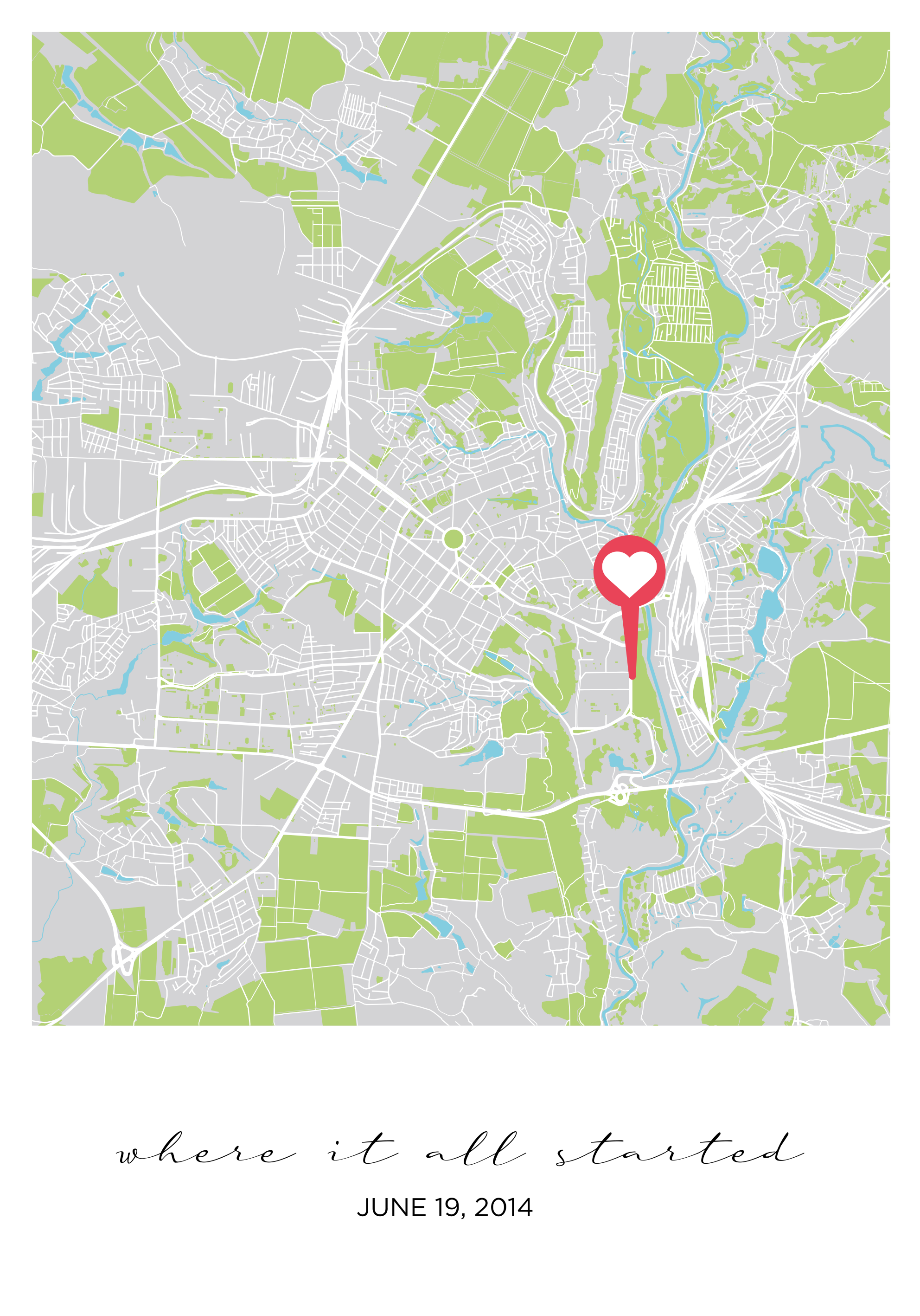 Where it all started customisable poster - TenStickers