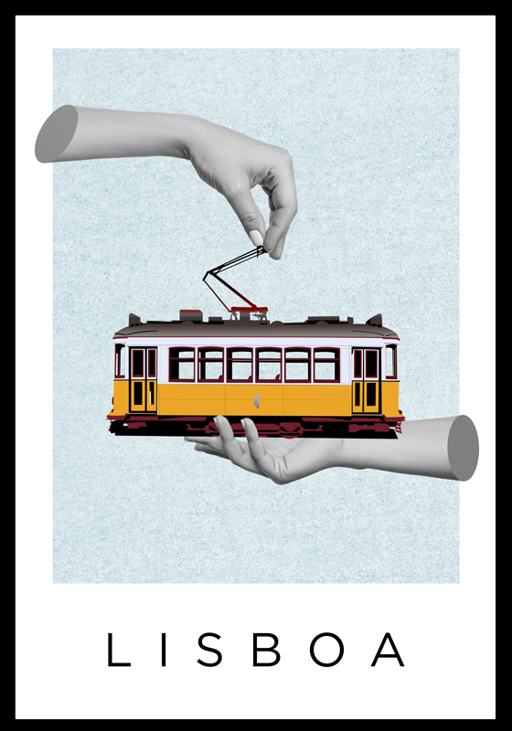 Lisbon Collage living room poster - TenStickers