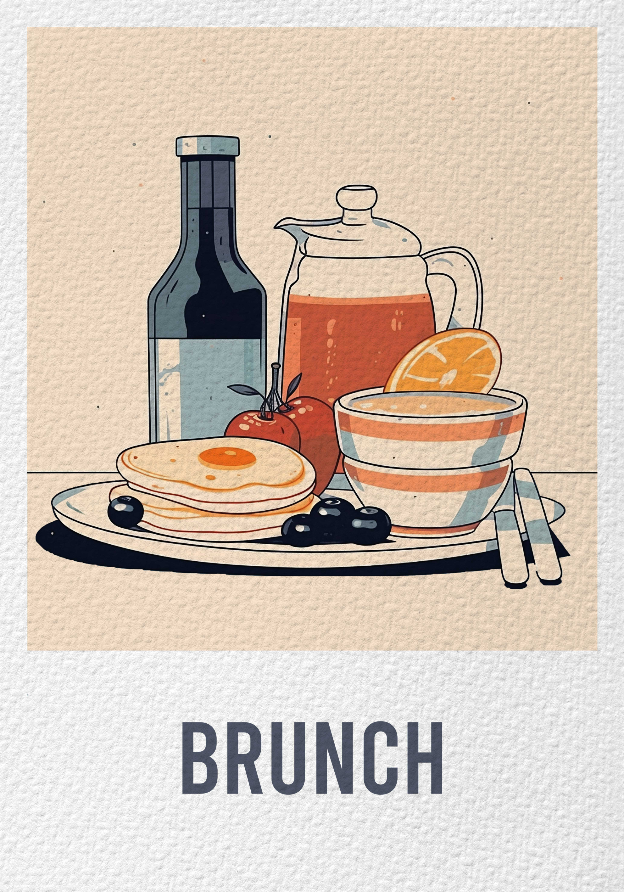 Brunch breakfast wall poster - TenStickers