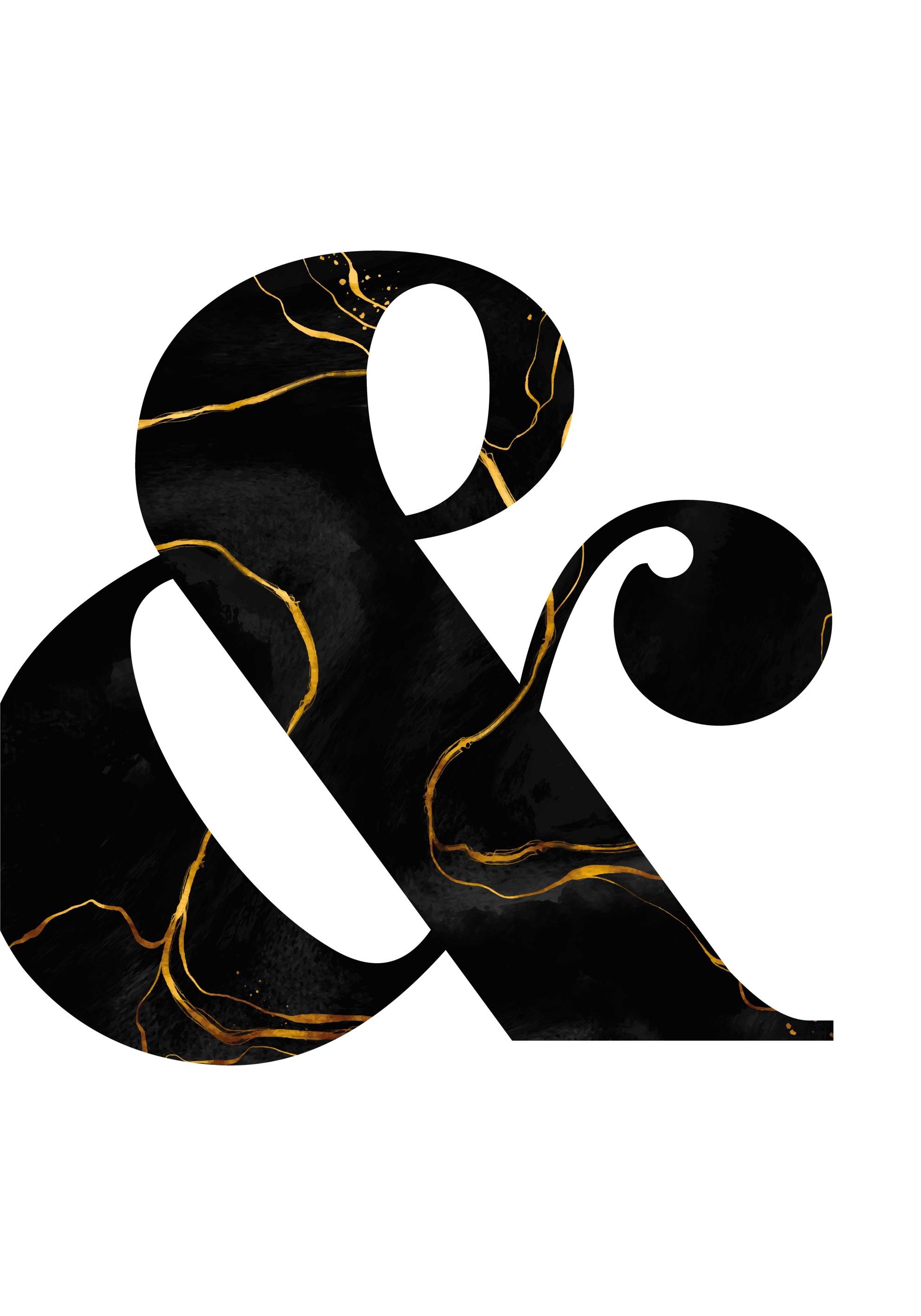 marble texture with & symbol poster - TenStickers