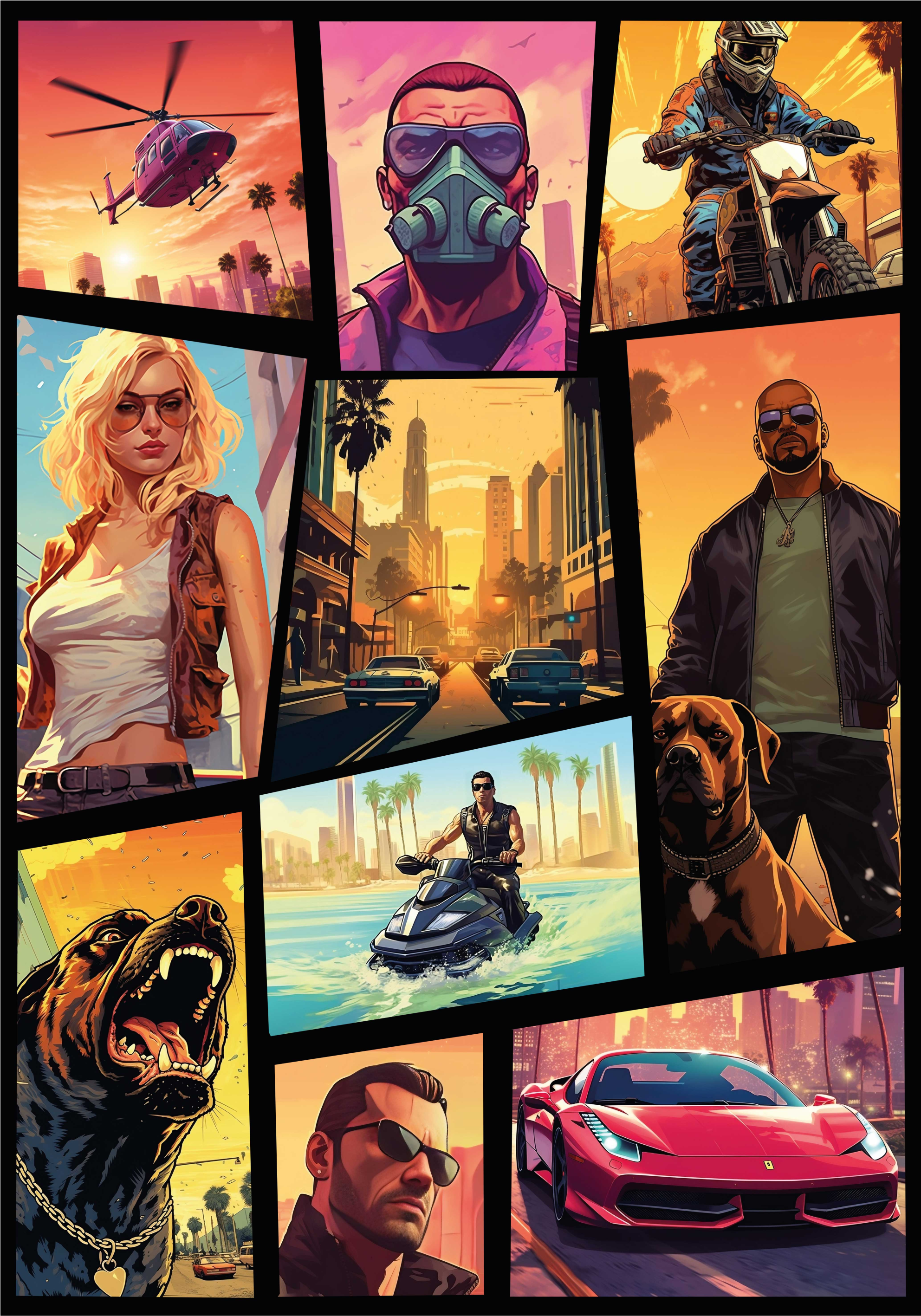 Adventure and action collage poster teenager - TenStickers