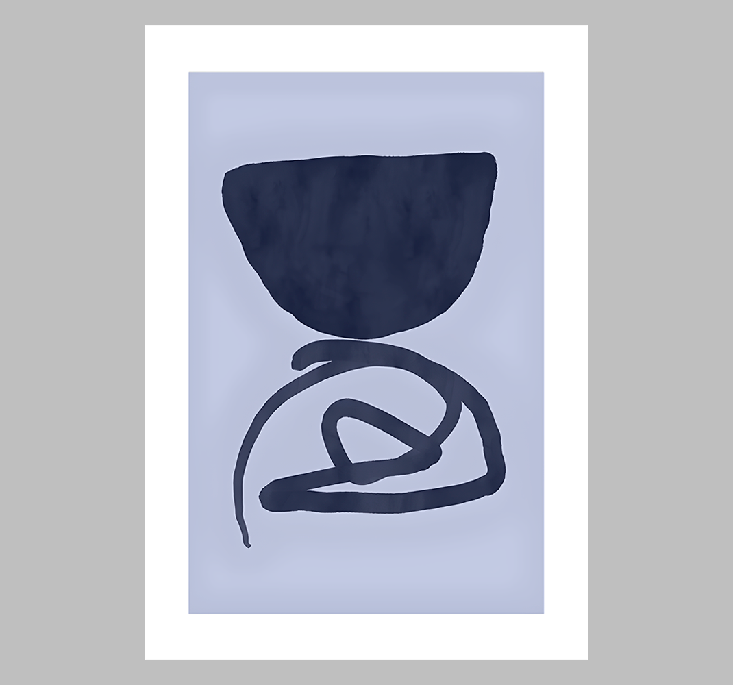 Purple Frame Abstract Wall Poster - TenStickers