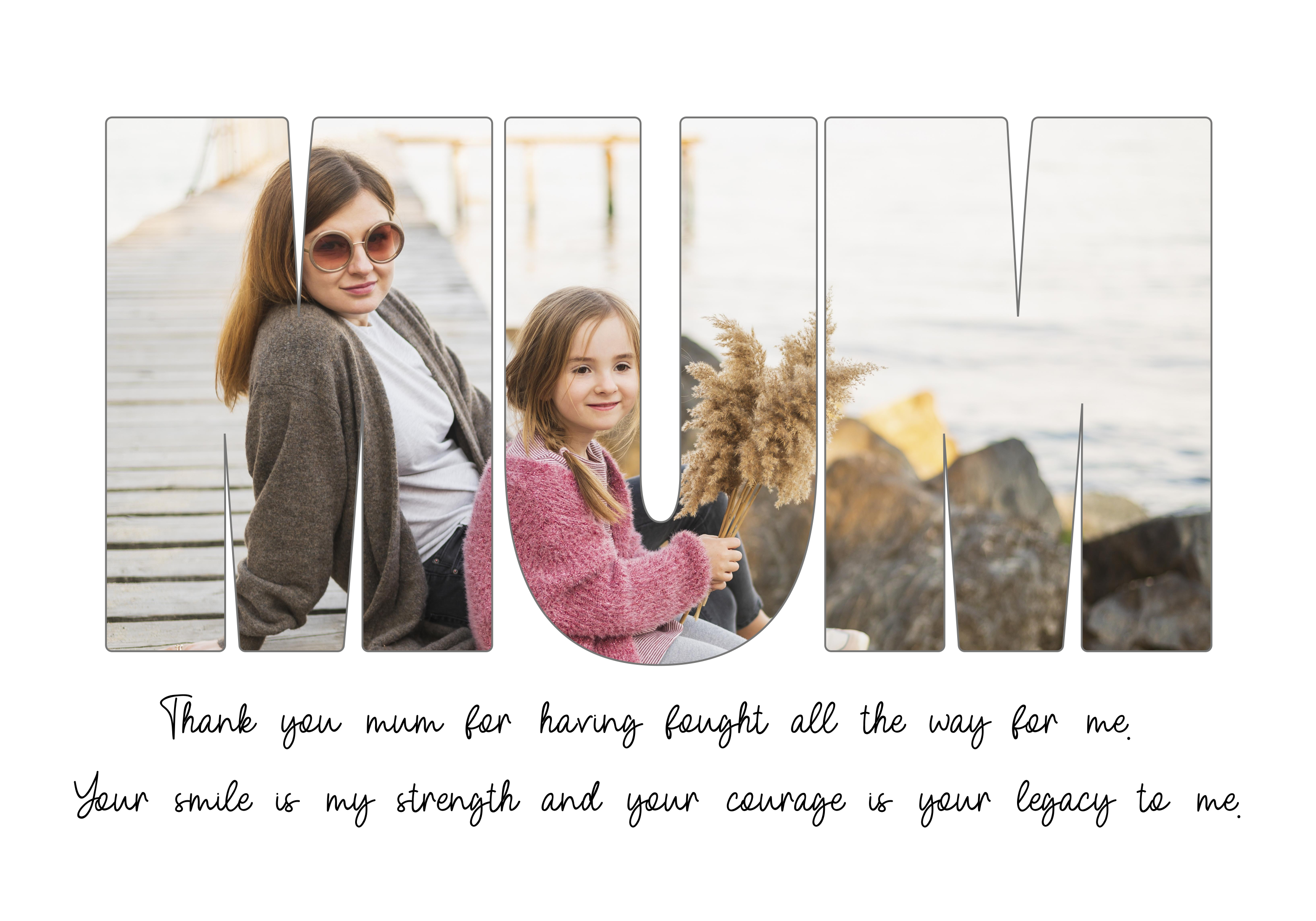 Thank you mum living room poster - TenStickers