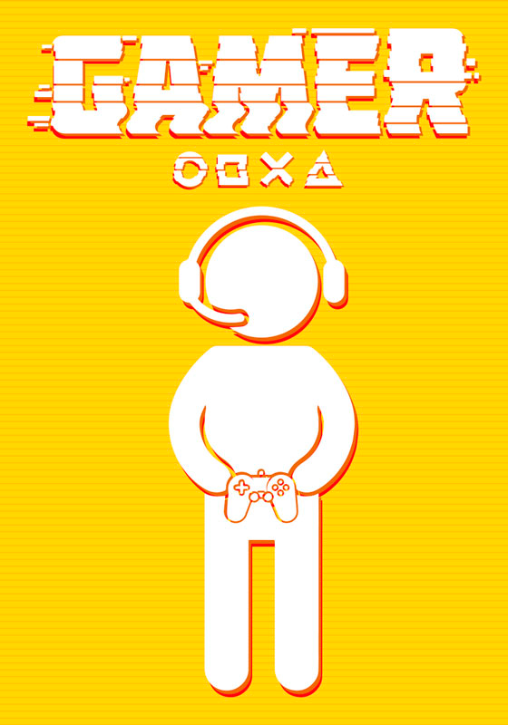 Player icon video game poster - TenStickers