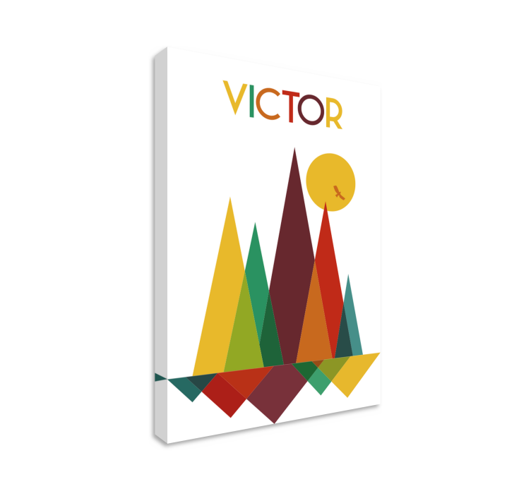 Victor Geometric Scenery geometric canvas - TenStickers