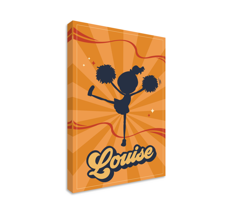 personalised cheerleader personalised canvas - TenStickers