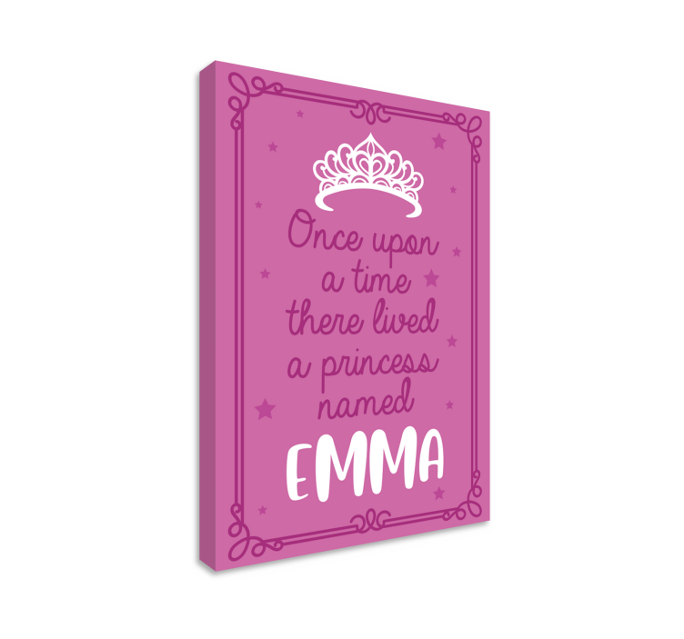 Princess personalised canvas - TenStickers