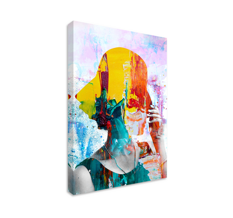 Vibrant Colorful Outline abstract wall art  1 - TenStickers
