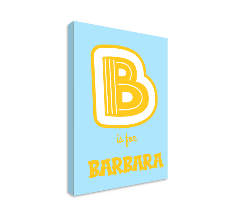 Initial and name alphabet personalised canvas - TenStickers