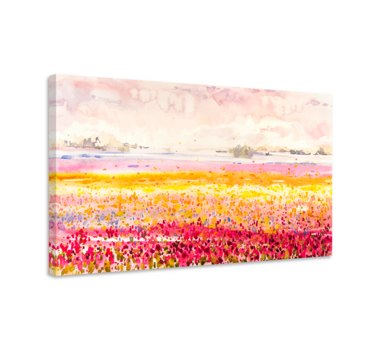 Pastoral Flower Field Flowers  canvas - TenStickers