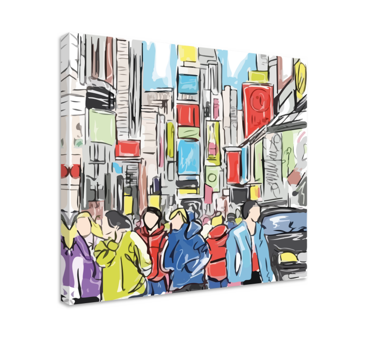 moderno de Nueva York people canvas print - TenStickers
