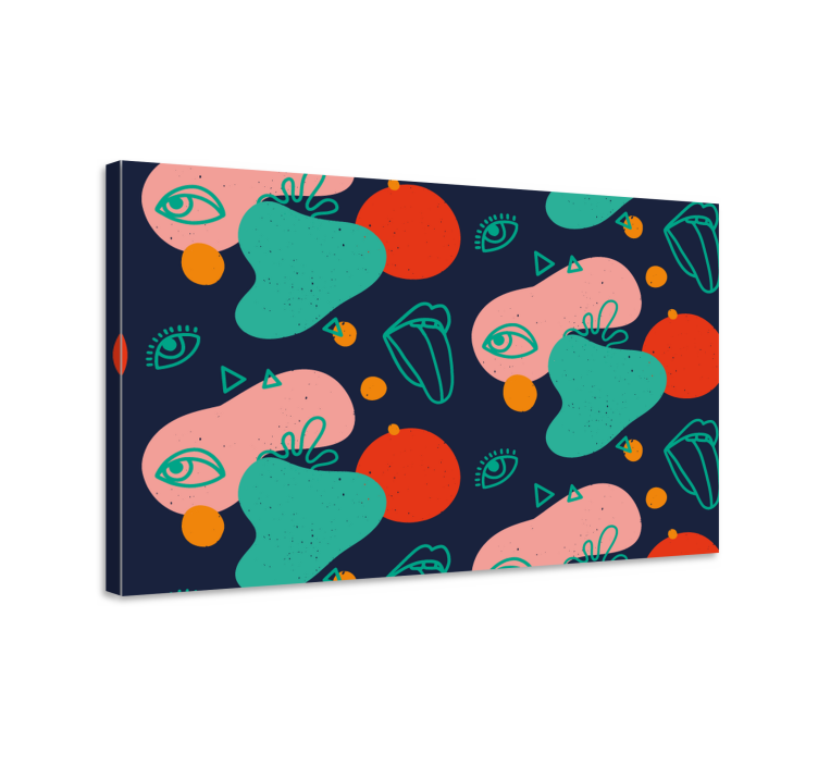 Memphis Lips and Eyes canvas art prints - TenStickers