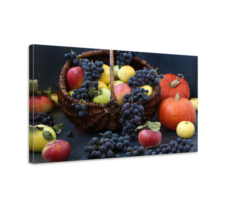 Fruit canvas wall art harvest basket abundance - TenStickers