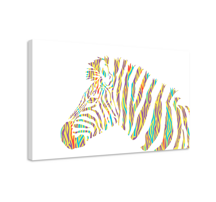 Vintage Zebra Animal Canvas Print - TenStickers