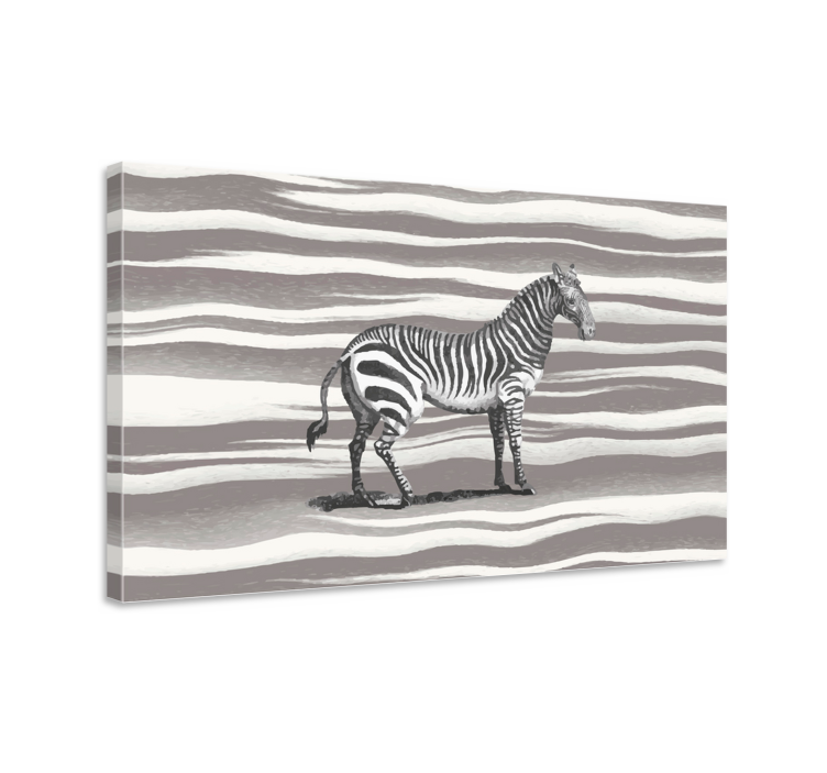 Animal canvas wall art zebra stripes design - TenStickers