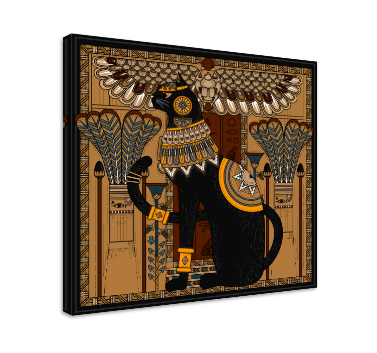 Elephant wallart ancient egyptian cat art print - TenStickers