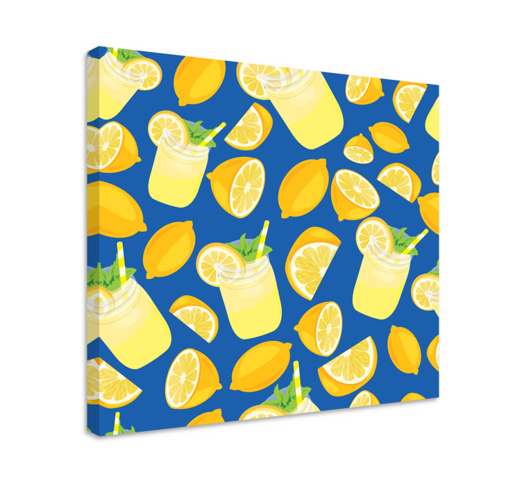Lemonade and Citrus fruit canvas wall art - TenStickers