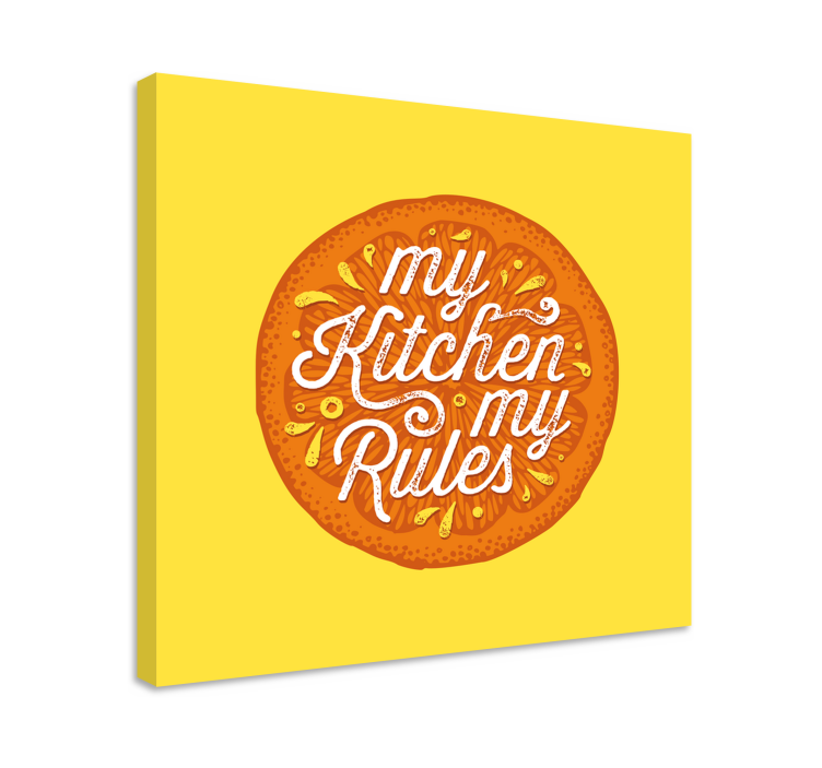 Kitchen rules quote canvas - TenStickers
