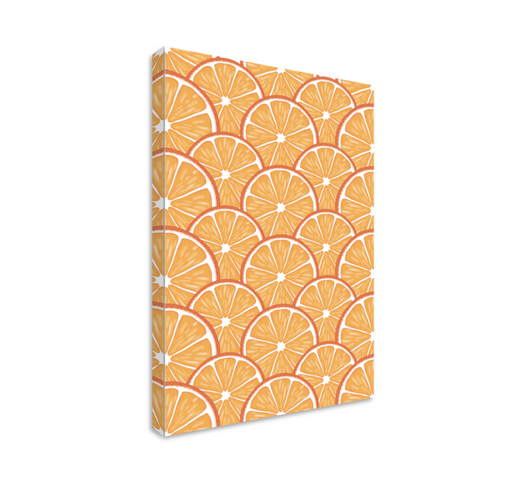Orange pattern  fruit canvas - TenStickers