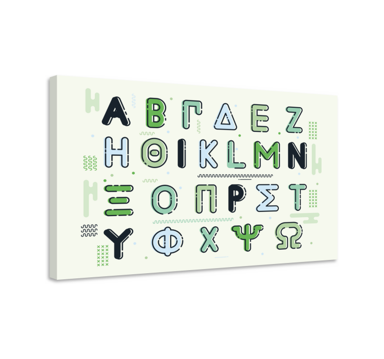 greek alphabet Alphabet canvas prints - TenStickers