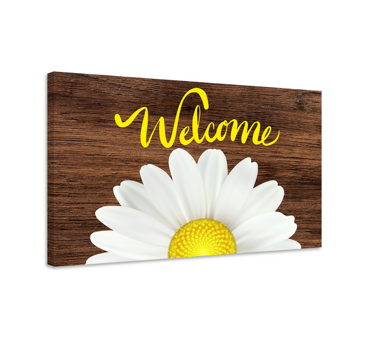 floral welcome Entrance hall canvas art - TenStickers