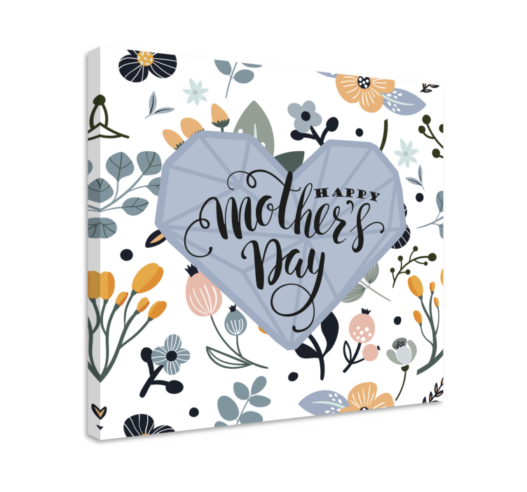 Happy mother’s day quote canvas - TenStickers