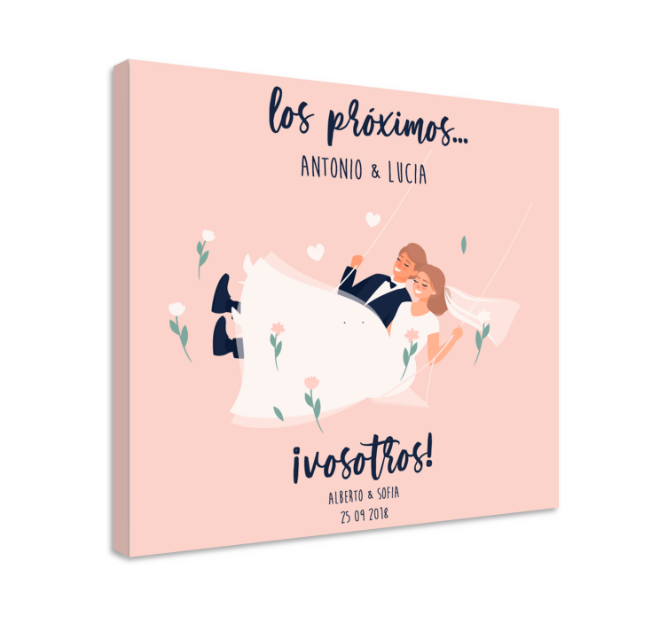 Quote canvas for romantic wedding announcement - TenStickers