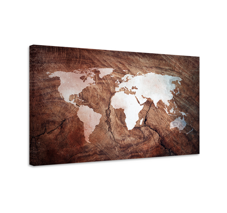 World map wall art map of continents decor - TenStickers