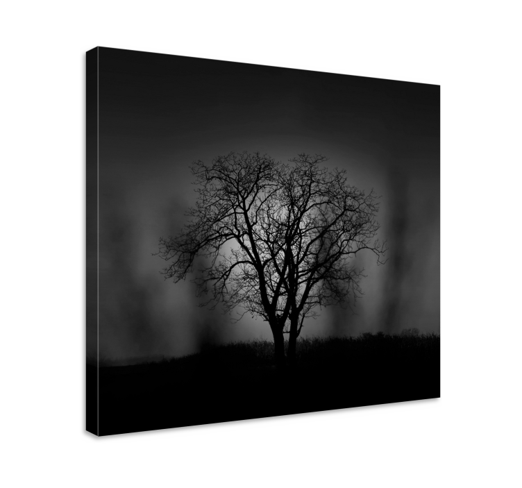 Tree canvas wall art silhouette of tree - TenStickers