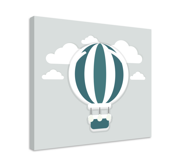 Hot Air Balloon childrens wall art canvas - TenStickers