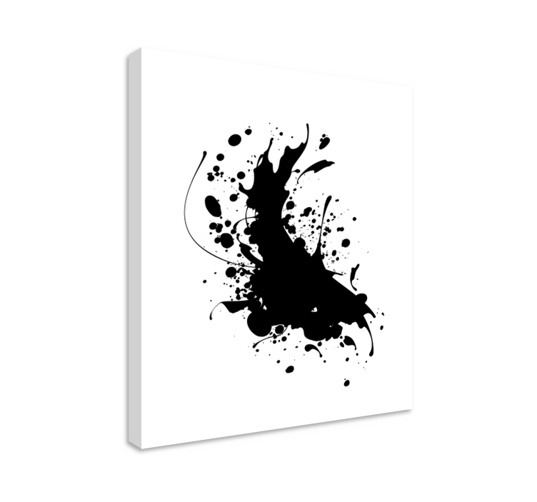 Abstract wall art 1 dynamic black splash - TenStickers