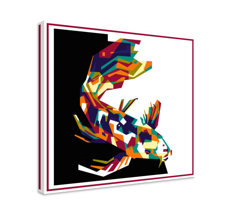 Colorful koi fish fish canvas - TenStickers