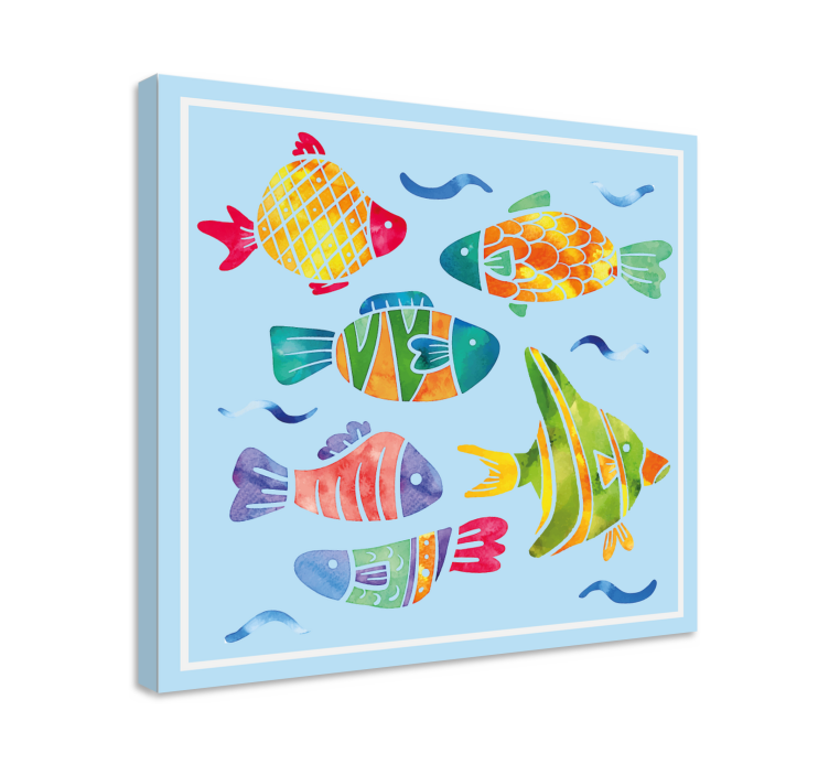 Fish canvas vibrant underwater world - TenStickers