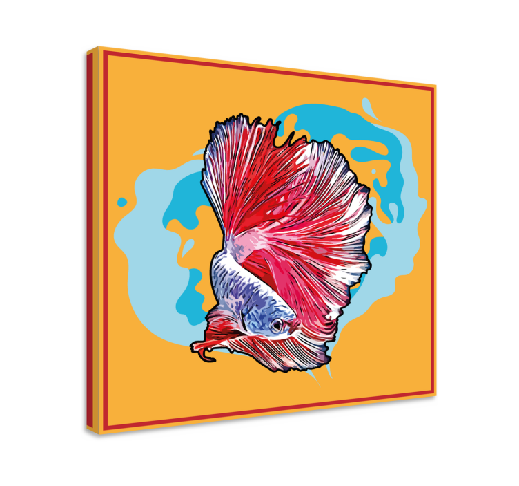 Fish canvas of colorful betta fish - TenStickers
