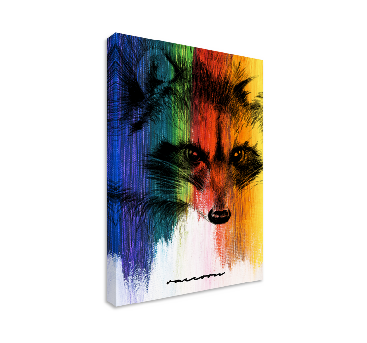 Animal canvas wall art vibrant fox portrait - TenStickers
