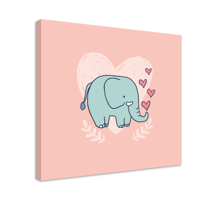 Elephant wallart sweet elephant affection - TenStickers