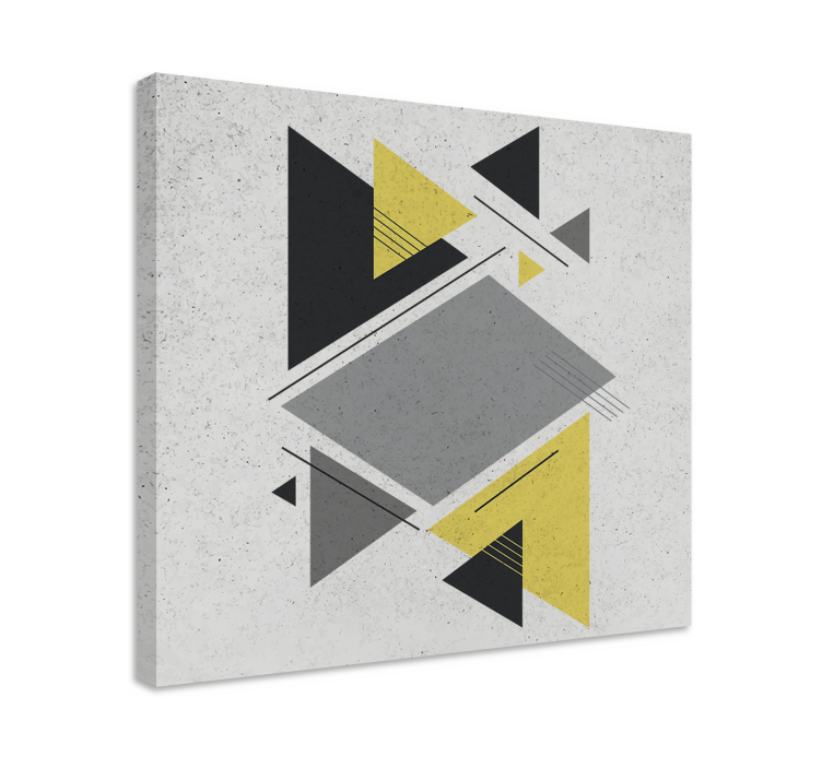 Geometric canvas geometric shapes composition - TenStickers
