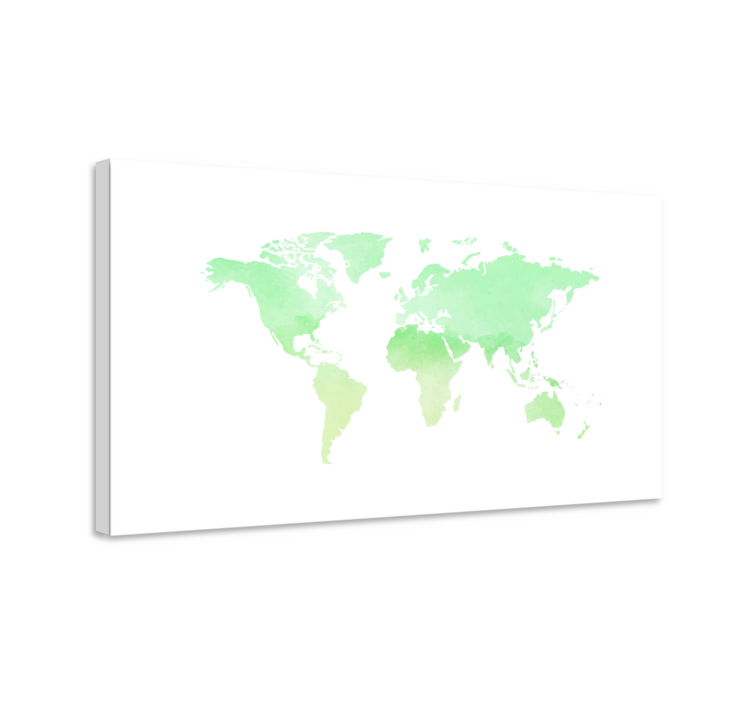 World map wall art watercolor world map - TenStickers