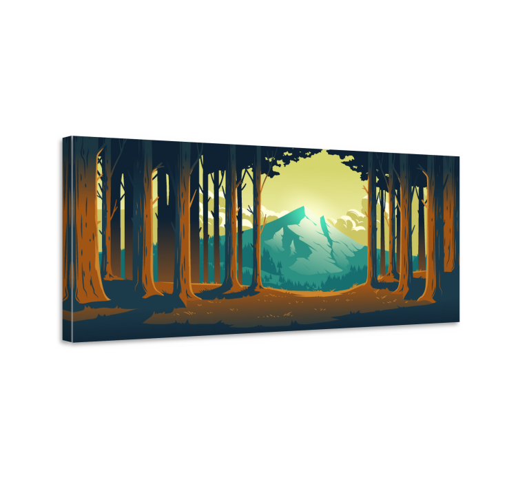 Landscape canvas mountain forest scene - TenStickers