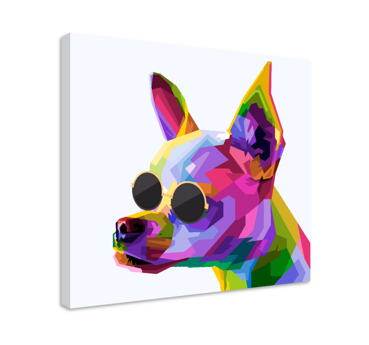 Dog wall art vibrant canine artwork - TenStickers