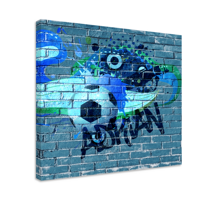 Sports canvas art soccer graffiti artwork - TenStickers