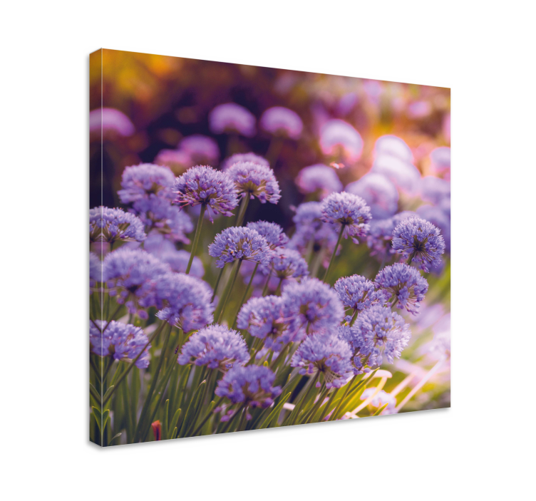 Flowers canvas vibrant purple blooms - TenStickers