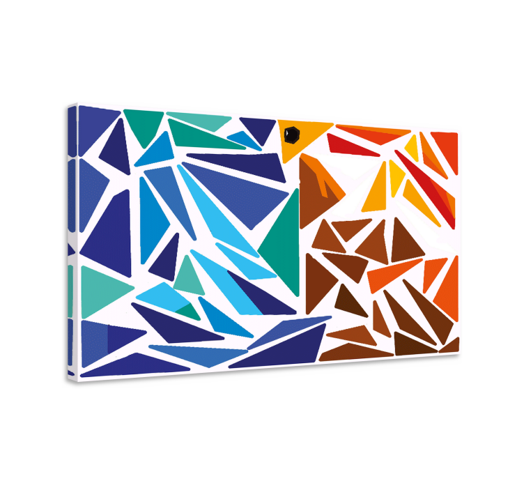 Geometric canvas abstract angular design - TenStickers