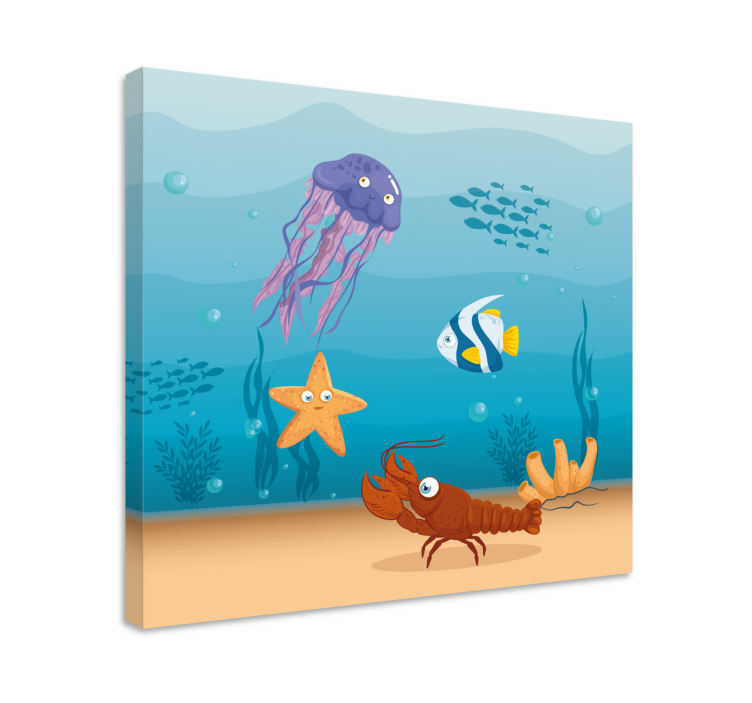 Underwater Marine Life modern canvas art - TenStickers